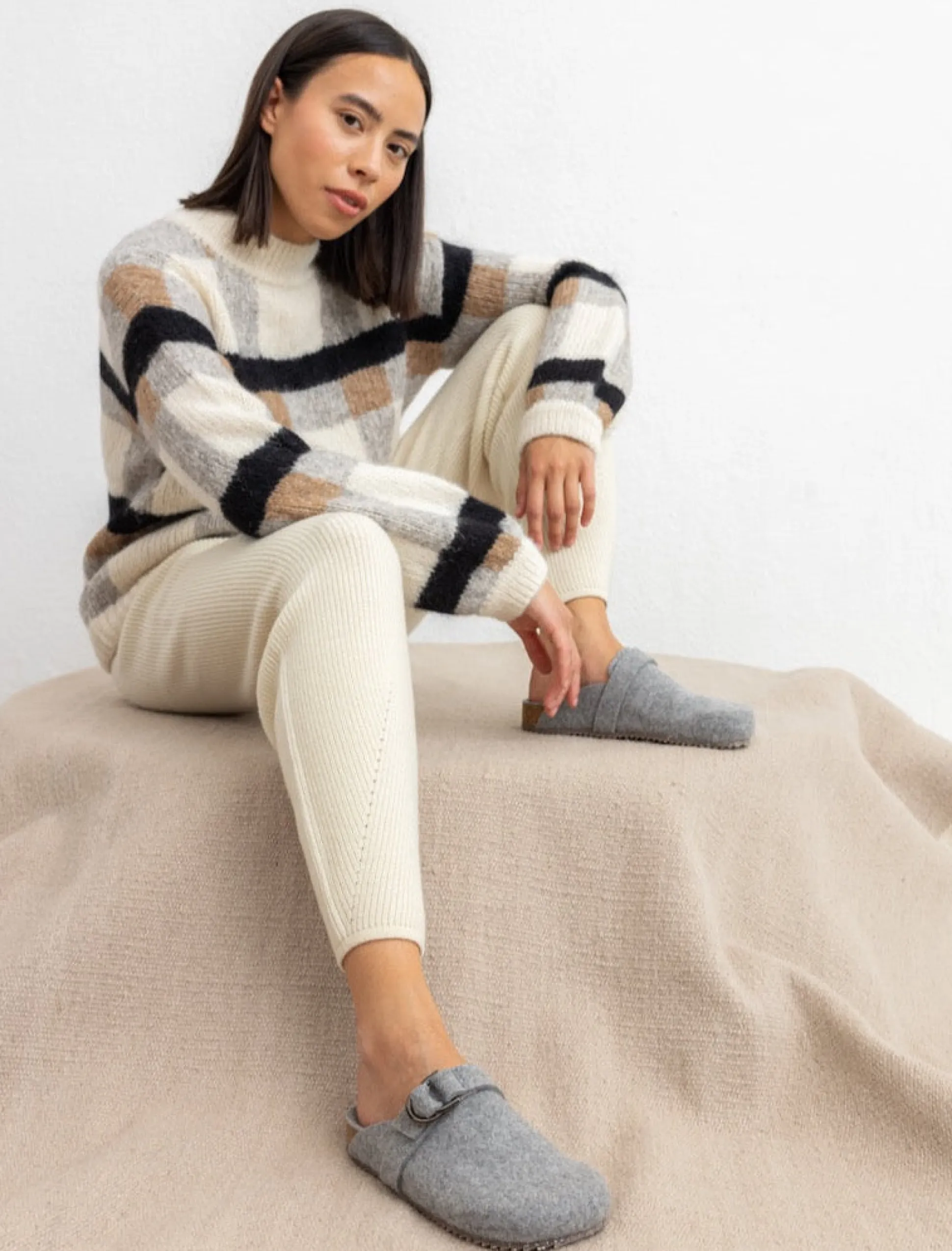 Uden Grey Wool Clog